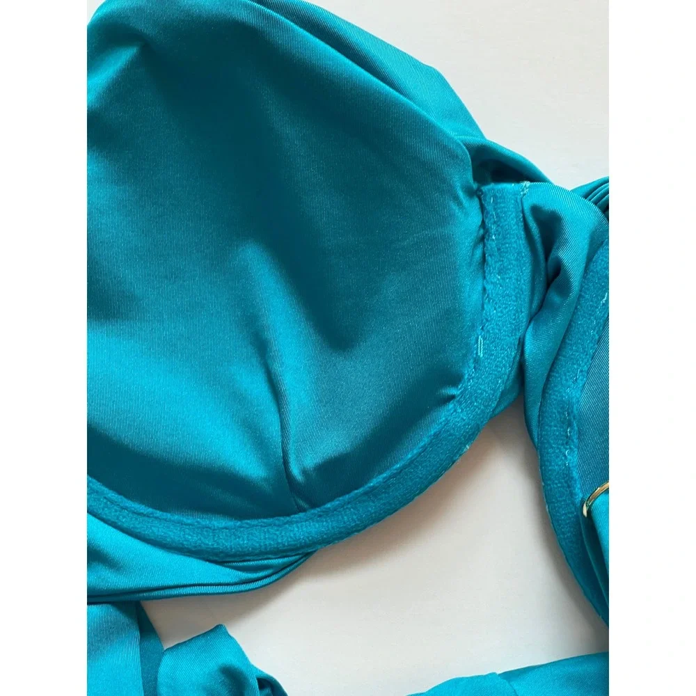 Trina Turk Twist Underwire Bikini Top‎ Sz 10 and Tab Side Hipster Bottom Size 12